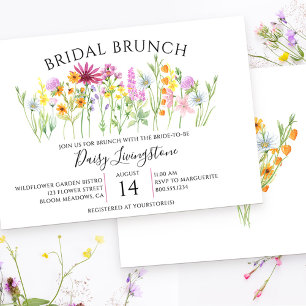 Wiesenhochzeits-Brunch-Einladung mit Wildblumen Einladung