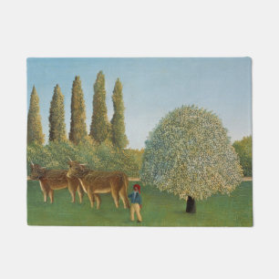 Wiesenland (Die Weide), Henri Rousseau, 1910 Fußmatte