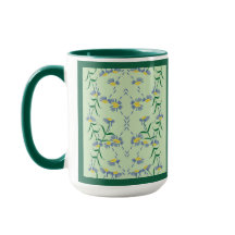 Wiesensoirée-Kollektion Tasse Blau, Gelb, Grün.