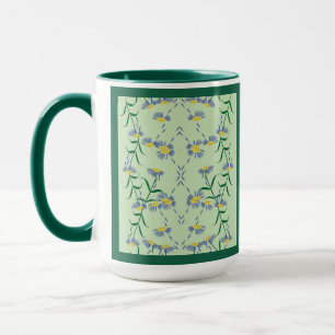 Wiesensoirée-Kollektion Tasse Blau, Gelb, Grün.