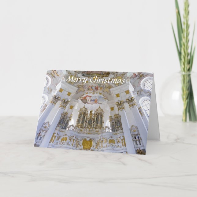 Wieskirche Organ Weihnachtskarte Feiertagskarte (Vorderseite)