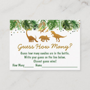 Wieviele Dinosaurier-Safari-Vermutung Begleitkarte