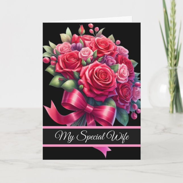 Wife Birthday Card Karte (Vorderseite)