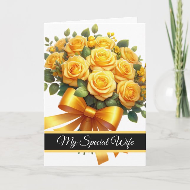 Wife Birthday Card Karte (Vorderseite)