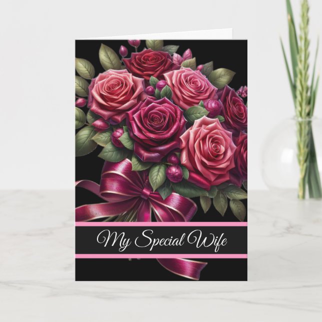 Wife Birthday Card Karte (Vorderseite)
