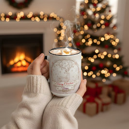 Wife Christmas Mug – Personalized Reindeer Zweifarbige Tasse