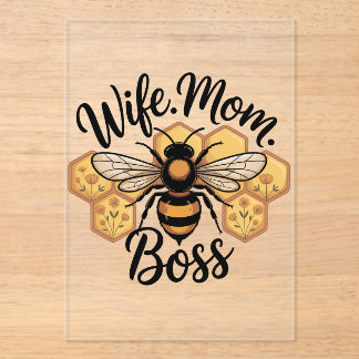 Wife. Mom. Boss Acryleinladungen