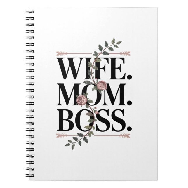 Wife. Mom. Boss. Notizblock (Vorderseite)