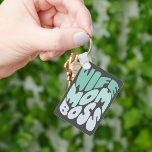 Wife, mom, boss schlüsselanhänger