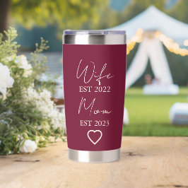 Wife & Mom Est. – Minimalist Valentine Gift Thermobecher