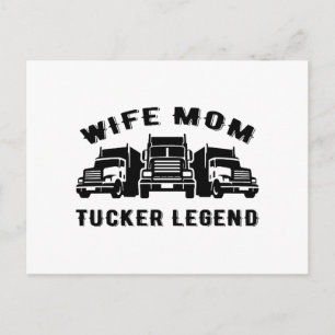 Wife Mom Trucker Legend Quotes Postkarte