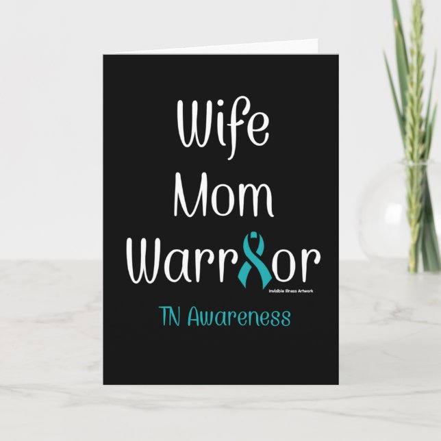 Wife Mom Warrior... Karte (Vorderseite)