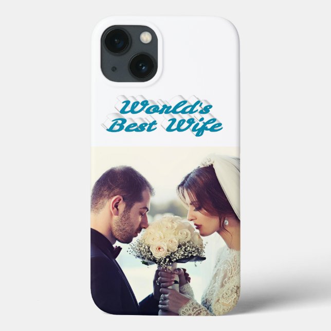 Wife Photo sky blue iPhone Case (Rückseite)