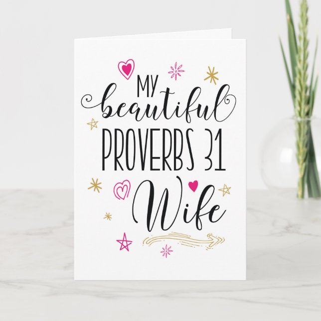 Wife Promotion, Religious - Proverbs 31 Wife Karte (Vorderseite)