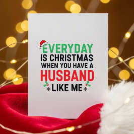 Wife Xmas Card Funny From Loving Husband Feiertagskarte
