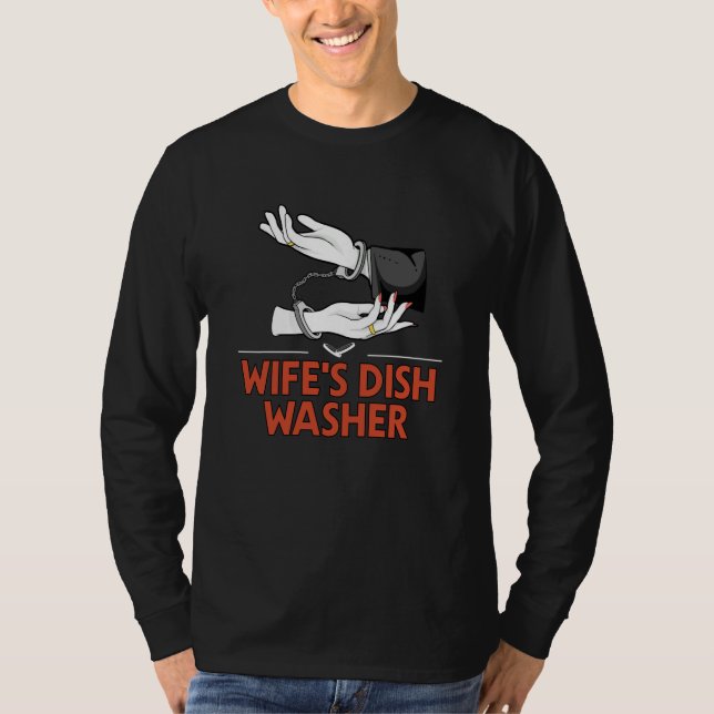 Wifes Dish Washer Husband Pun Mister Joke T-Shirt (Vorderseite)