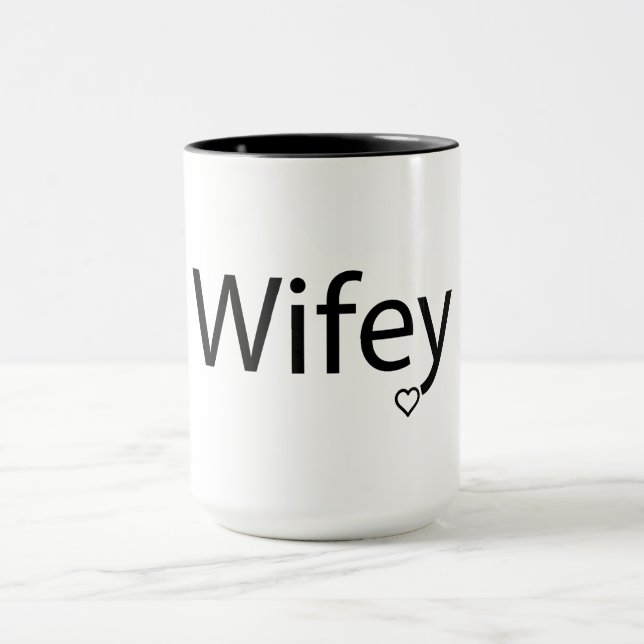 Wifey - Black 15 oz Combo Tasse (Zentrum)