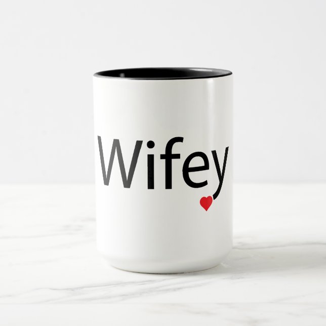 Wifey - Black 15 oz Combo Tasse (Zentrum)