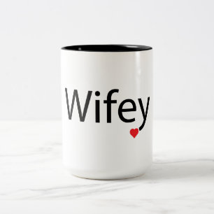 Wifey - Black 15 oz Zwei-Tonen-Tasse Zweifarbige Tasse