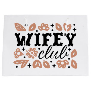 Wifey Club Cowboy Ehefrau Country Cowgirl Ästhetik Große Geschenktüte