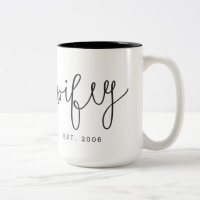 "Wifey" Couple-Tasse | Jahrestag | Hochzeit