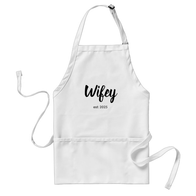 Wifey Custom Bride, Fiance Gift Schürze (Vorne)