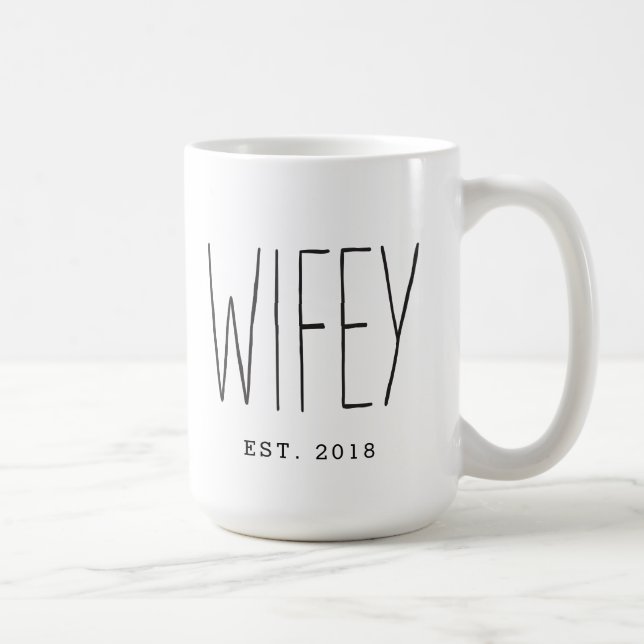 Wifey Custom Couple Tasse Hochzeit Tasse Jubiläum (Rechts)