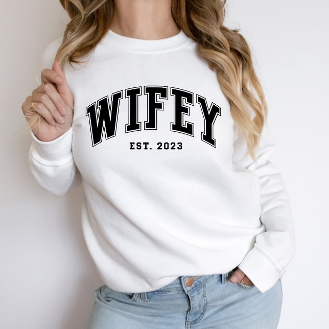 Wifey | Eigener schwarzer Text Sweatshirt (Von Creator hochgeladen)