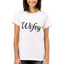Wifey Elegant Black Script Frauen T - Shirt