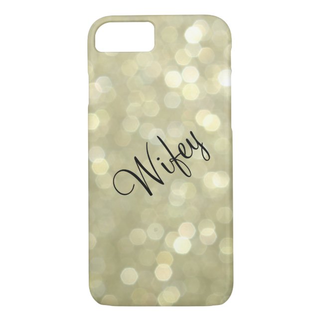 Wifey Funkelnd Gold iPhone 7 Fall Case-Mate iPhone Hülle (Rückseite)