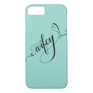 Wifey Hand Writing Lettering Calligraphy Heart Case-Mate iPhone Hülle