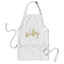 Wifey Imitats Gold Foil Schürze Hochzeitsgeschenk