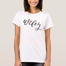 Wifey in Kalligrafie Script Honeymoon Couple