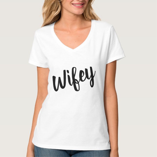 Wifey Just Married T-Shirt (Vorderseite)