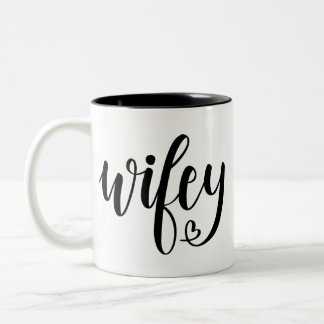 Wifey Kaffee-Tasse Zweifarbige Tasse