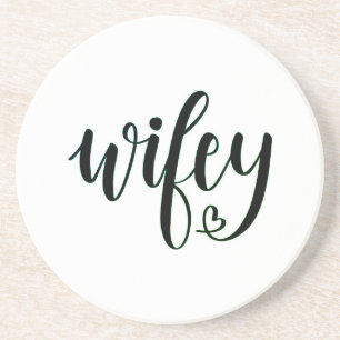 Wifey Lettering Untersetzer