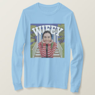 Wifey Light Blue Long Sleeve T - Shirt