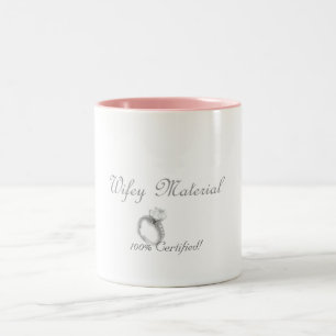Wifey Material-Tasse Zweifarbige Tasse