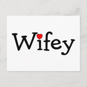 Wifey mit Herz Postkarte