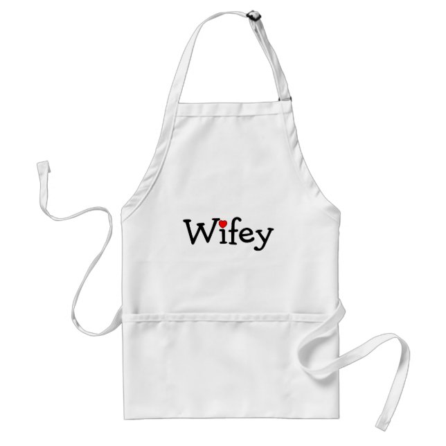 Wifey mit Herzen Schürze (Vorne)