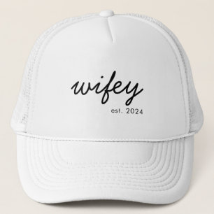 Wifey Modern Minimalistisch Script Personalisiert  Truckerkappe