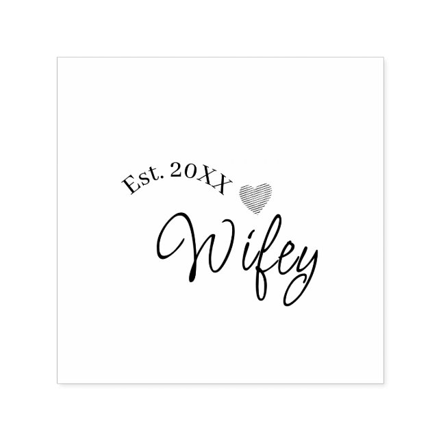 Wifey red heart est. Year future wife valentine's  Permastempel (Design)