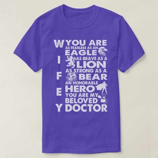Wifey Sie sind mein geliebter Doktor-Gift-Doktor T-Shirt (Design vorne)