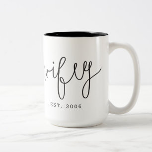 Wifey Wedding Foto Jubiläum Hochzeitscoupe Tasse