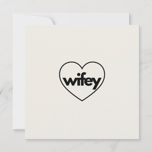 Wifey Wedding Party Supplies Feiertagskarte (Vorderseite)