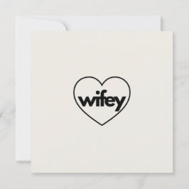 Wifey Wedding Party Supplies Feiertagskarte