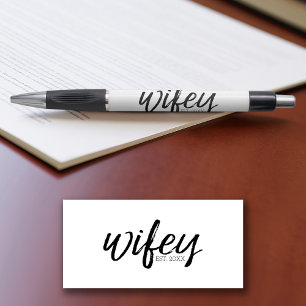 Wifey - Whimsical Black Calligraphy for the Bride Kugelschreiber
