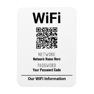 WiFi-Anleitung mit QR-Code Magnet