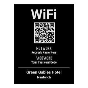 WiFi-Anleitung mit QR-Code Poster