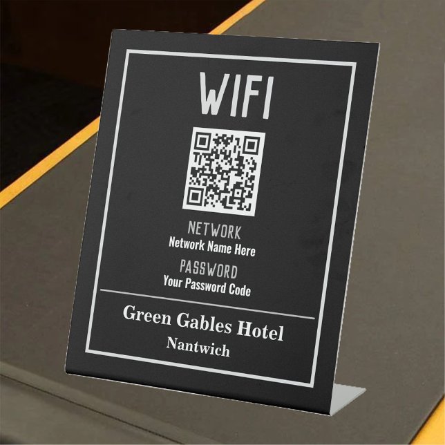 WiFi-Anleitung mit QR-Code Sockelschild (Von Creator hochgeladen)